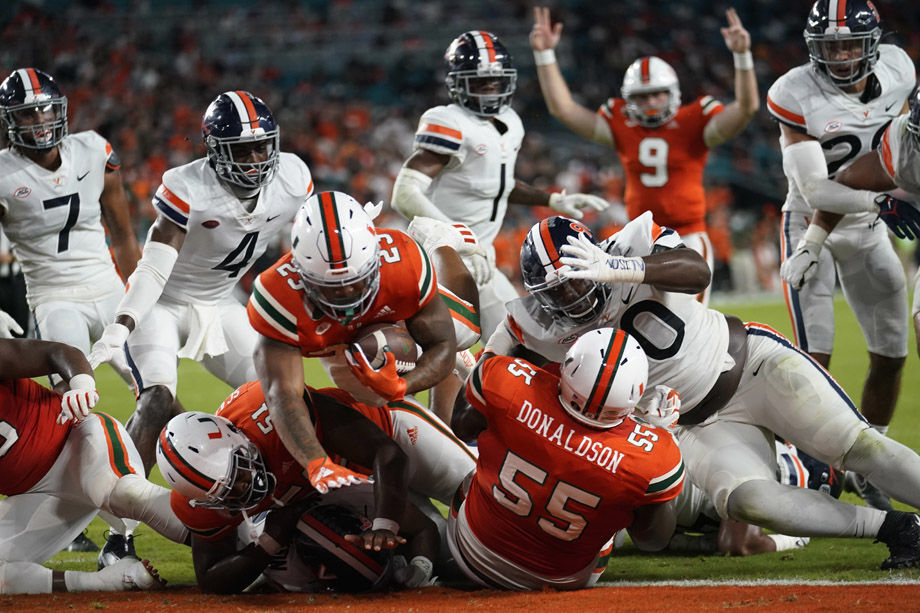 APTOPIX Virginia Miami Football